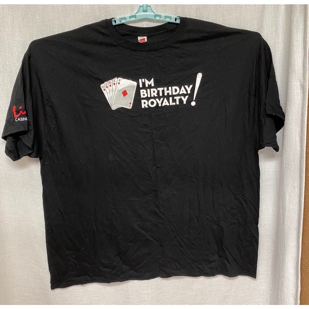 Live Casino Pittsburgh I'M BIRTHDAY ROYALTY! Black T-shirt  Size 3XL